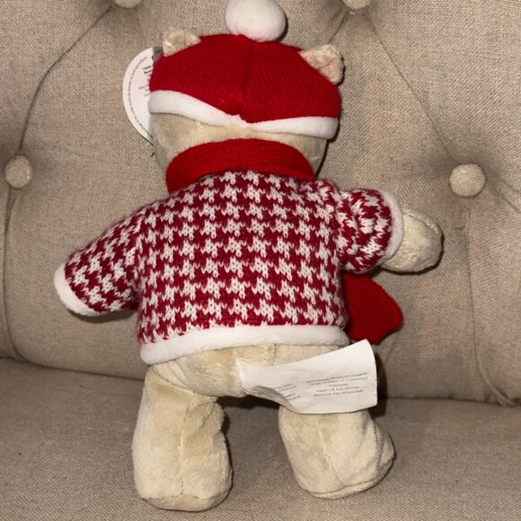 Starbucks 2018 Bearista Bear Plush Limited 146th Ed Red Hat Houndstooth Sweater - Picture 5 of 5